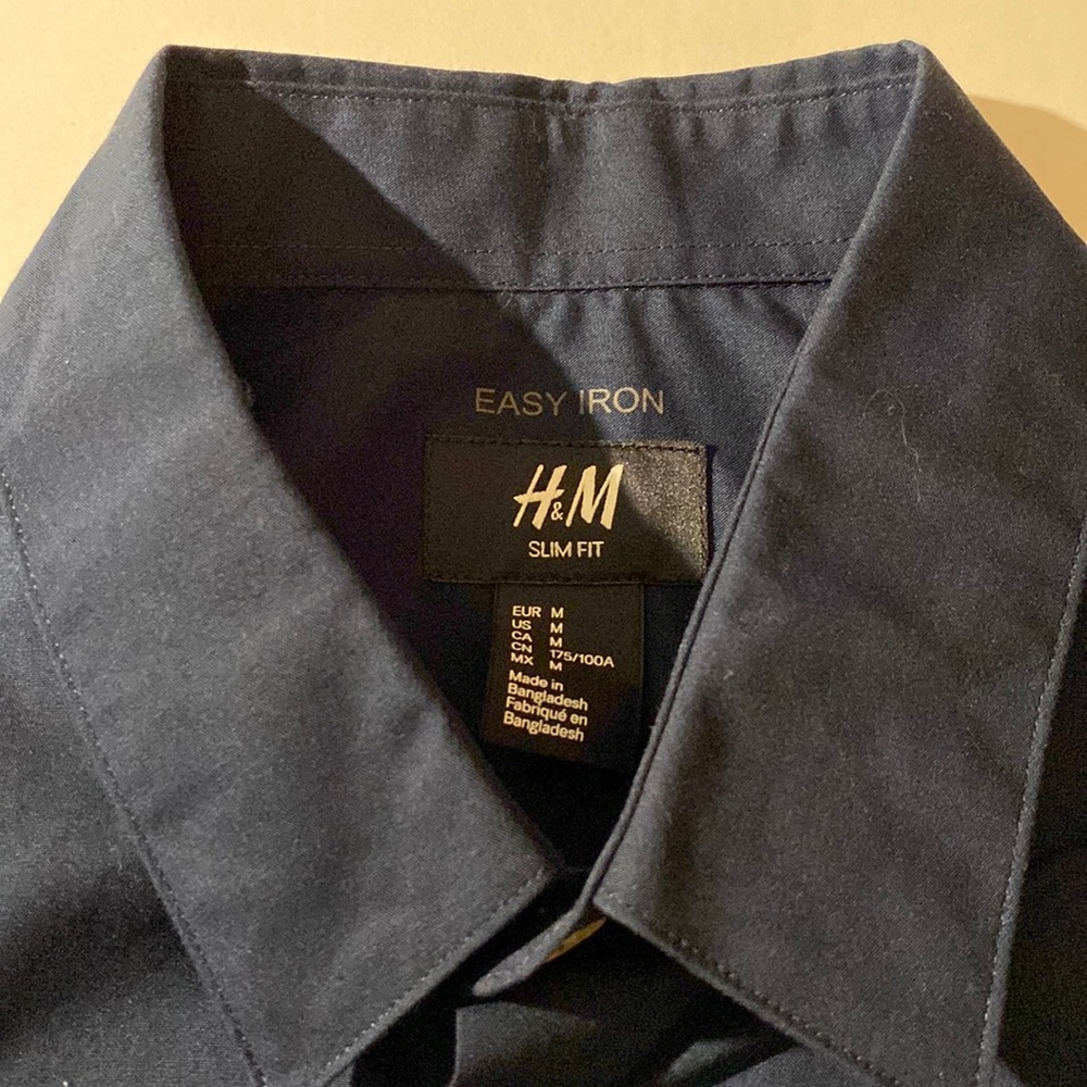 H&M Navy Short Sleeve button down